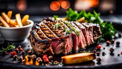 Gordijnen Rib Eye Steak © schiers_images