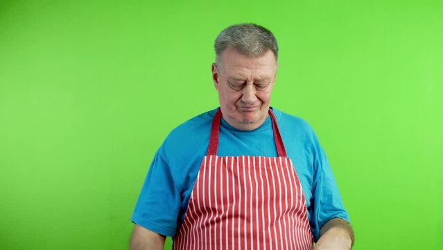 Senior chef throws away his hat and puts crown.