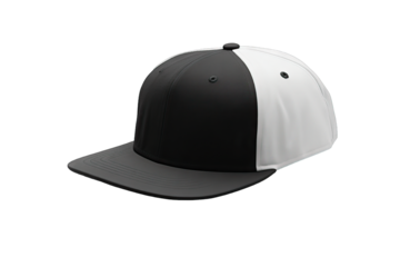 closeup mockup flat visor snap cotton textile hat clothing sport nobody object fashion colours isolated back side front view Blank baseball snapback cap two tone color black/gray white background