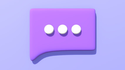 speech bubble 3d illustration, 3d speech bubble, speech bubble icon 3d illustration, speech bubble illustration, suitable for graphic resource, social media post, advertising and social media content.