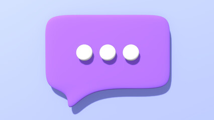 speech bubble 3d illustration, 3d speech bubble, speech bubble icon 3d illustration, speech bubble illustration, suitable for graphic resource, social media post, advertising and social media content.
