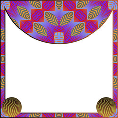 Decorative frame in ethnic style. Vector illustration for your design.