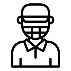 Batsman athlete icon