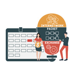 ipx - internetwork packet exchange acronym. business concept background.  vector illustration concept with keywords and icons. lettering illustration with icons for web banner, flyer, landing page