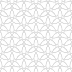 Seamless ornament. Modern light gray wavy background. Geometric modern pattern