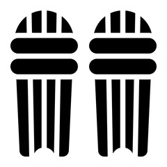 Pads guard protection cricket sport icon