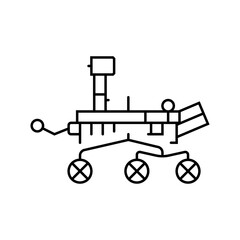 Fototapeta na wymiar mars rover planet line icon vector. mars rover planet sign. isolated contour symbol black illustration