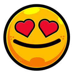Emoji in love Face with Heart Eyes 