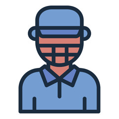 Batsman athlete icon