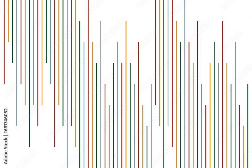 Poster geometric of background vector. design modern of random stripe colorful on white background. design 