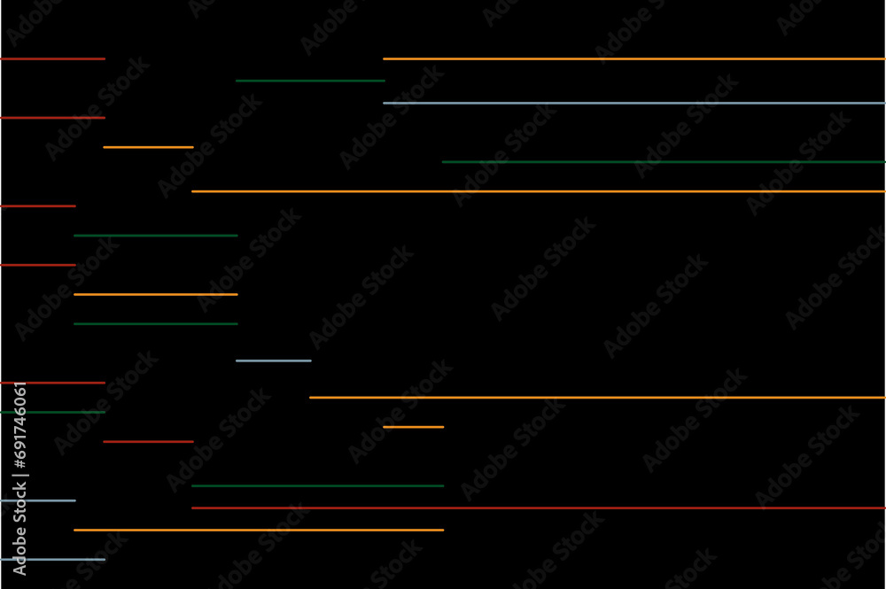 Aufkleber geometric of background vector. design modern of random horizontal stripe colorful on black backgrou