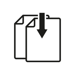 Download document icon. Vector illustration. EPS 10.