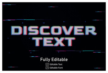 Futuristic Glitch text effect for video game text for editable cyberpunk glitch text effect