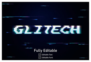 Fototapeta na wymiar Futuristic Glitch text effect for video game text for editable cyberpunk glitch text effect
