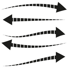 Set of 5 different arrows. Vector illustration. EPS 10.