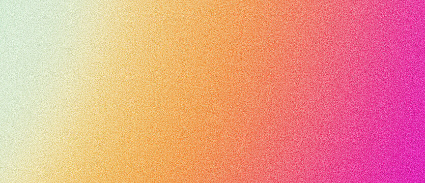 Grainy banner background orange pink abstract retro grainy gradient background noise texture effect summer poster design