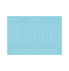 week of planner. Minimalist planner template set. Vector illustration.