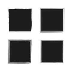 Set of grunge square template backgrounds. Vector illustration. EPS 10.