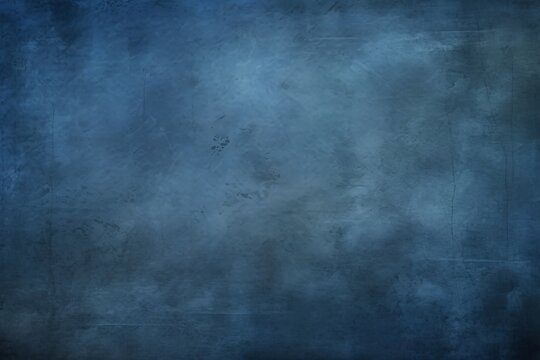 Dark blue grungy distressed canvas background, Generative AI 