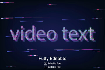 Futuristic Glitch text effect for video game text for editable cyberpunk  glitch text effect