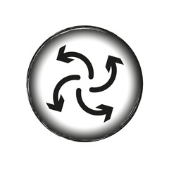 Fototapeta premium Cyclone arrows icon. Vector illustration. EPS 10.