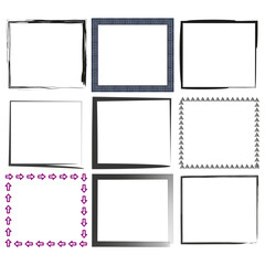 Set of grunge square template backgrounds. Vector illustration. EPS 10.