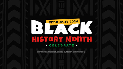 Black history month background design for african american civil rights protest event