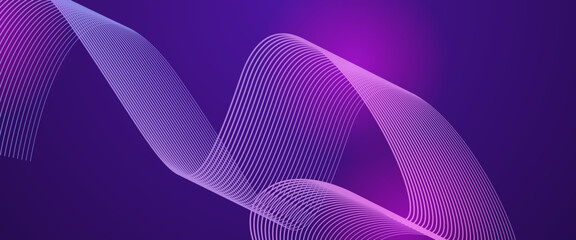 Purple violet vector abstract technological modern line background. Minimalist modern technology line concept for banner, flyer, card, or brochure cover
