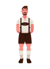 germany man wearing lederhosen