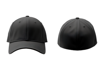 man set template side design collection clothes attire casual uniform head object fashion clothing sport blank empty view hat back Baseball cap black templates front views isolated white background