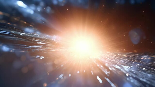 Closeup of a bright, white flash as a highenergy photon collides with a nucleus in a photonuclear reaction.