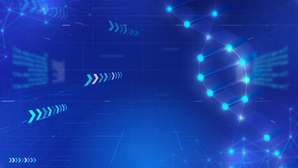 Biological DNA structure, medical technology background.