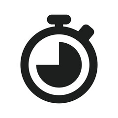 Simple icon representing a clock or timer - obrazy, fototapety, plakaty
