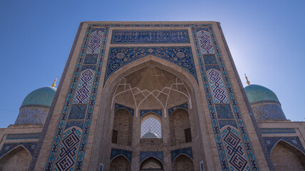 View to Abubakr Kaffal-Shashi mausoleum part of Hazrati Imam ensemble complex.