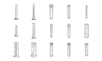measuring tube handdrawn collection