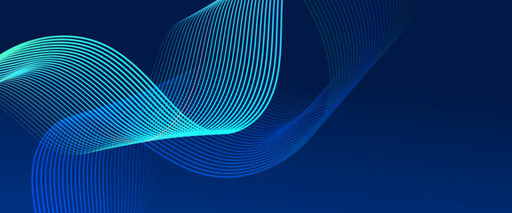 Green and blue vector abstract futuristic modern technology neon background with line. Abstract technology particles lines mesh background. Vector abstract graphic design banner pattern web. - obrazy, fototapety, plakaty
