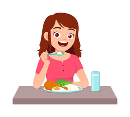 young adult eat traditional nasi lemak from malaysia