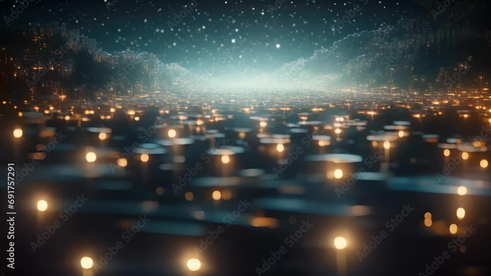 Poster an ethereal landscape filled with neonlit genetic sequences, symbolizing the infinite possibilities 