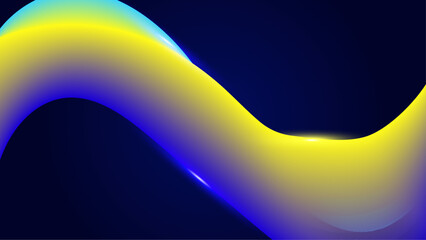 Blue yellow and green vector abstract technological modern line background