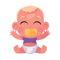 baby boy with pacifier