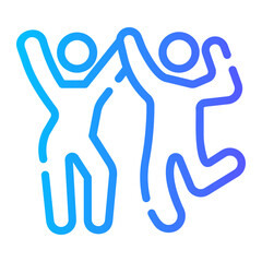dancing Line Gradient Icon