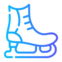 ice skating Line Gradient Icon