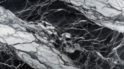Black and white marble texture, abstract background