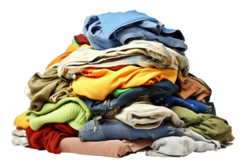 different shirt bright tshirt reusing fashion red green mess blue washing colours textile assorted messy recycling colourful fabric clothing isolated heap laundry A pile clothes white background
