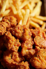 Fried chicken and French fries
