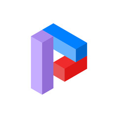 Monogram P design vector logo. Monogram initial letter mark P logo design. Monogram design vector logo. Monogram initial letter mark P logo design. Simple P monogram. Monogram P design logo