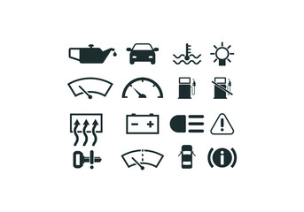 car dashboard icon logo vector template