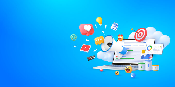 Seo optimization Digital marketing Illustrations