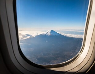 空から見た日本の富士山のイメージ