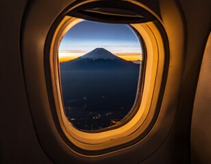 空から見た富士山のイメージ